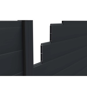 ZacAlu Alupanel Zaunelement, anthrazit, 180 cm, für Zaunbau & Sichtschutz.
