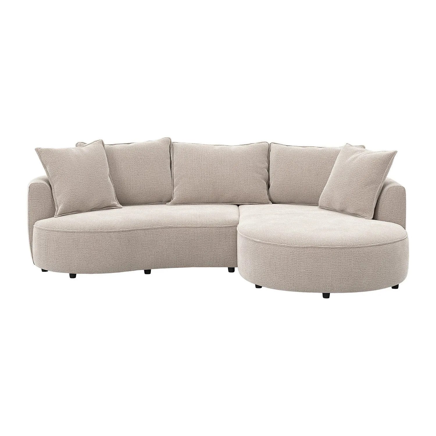 Vente-unique Sofa Ohne Schlafmöglichkeit Ceprano Taupe 260 cm