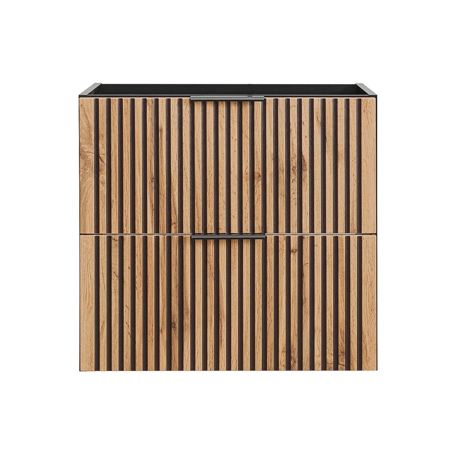 Vente-unique Waschbeckenunterschrank Madela Schwarz  Naturfarben Hell 60 cm