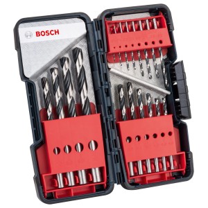 Bosch HSS-Spiralbohrer-Set, 18-teilig in ToughBox. Metallbohrer von 1 bis 10 mm.