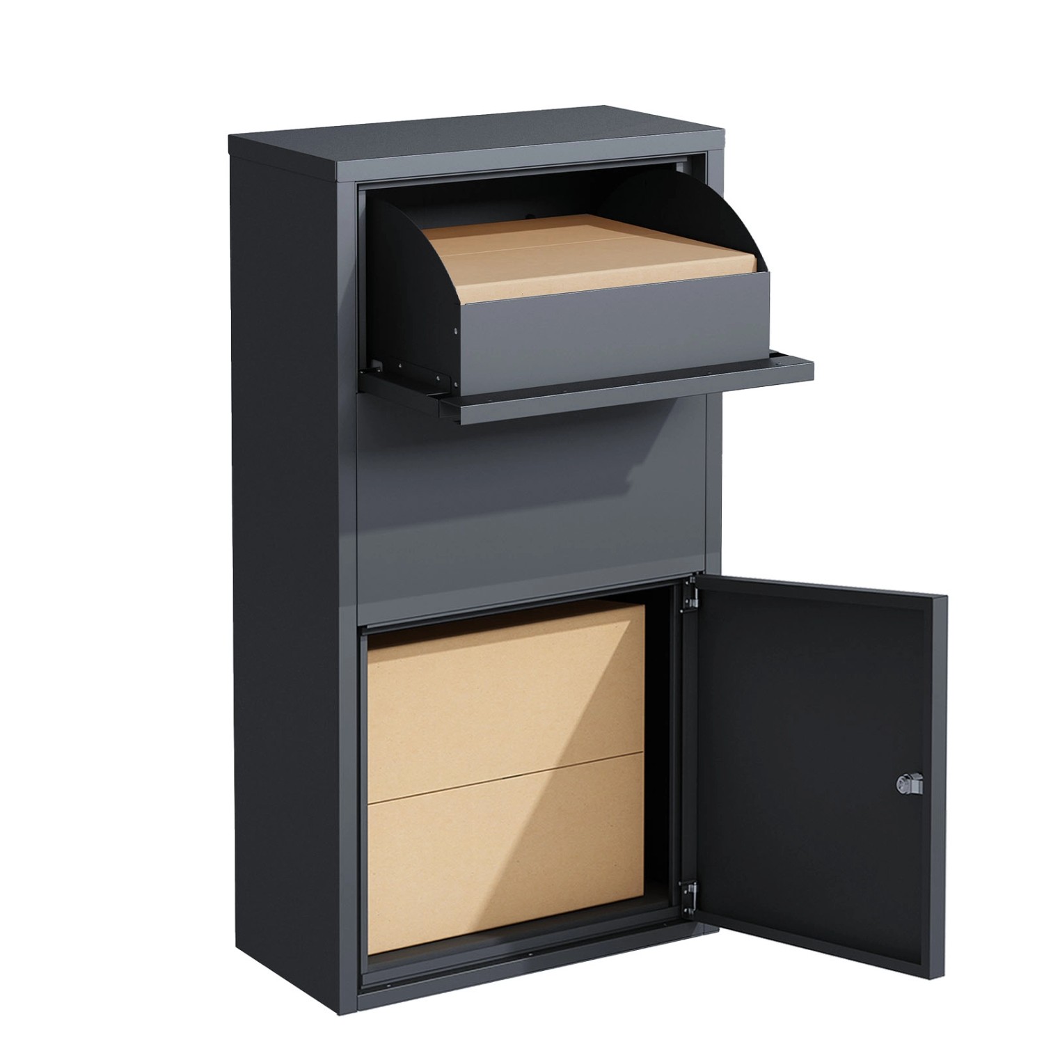 KARAT Paketbox Clement Paketkasten Anthrazit mit Klappsystem und Schloss We günstig online kaufen