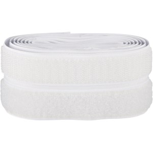 Weißes, selbstklebendes Fix-o-moll Klettband (150cm x 20mm) auf Rolle.
