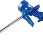 Blaue Ellix Montageschaumpistole für präzises Auftragen von Bauschaum.
