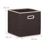 Relaxdays Faltbox 2er Set Vlies Braun Faltbar 30 cm x 30 cm x 30 cm_4