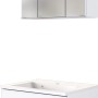 Held Möbel Waschtisch-Set Verona, 60 cm, matt Weiß: Spiegelschrank und Waschtisch mit Mineralgussbecken.