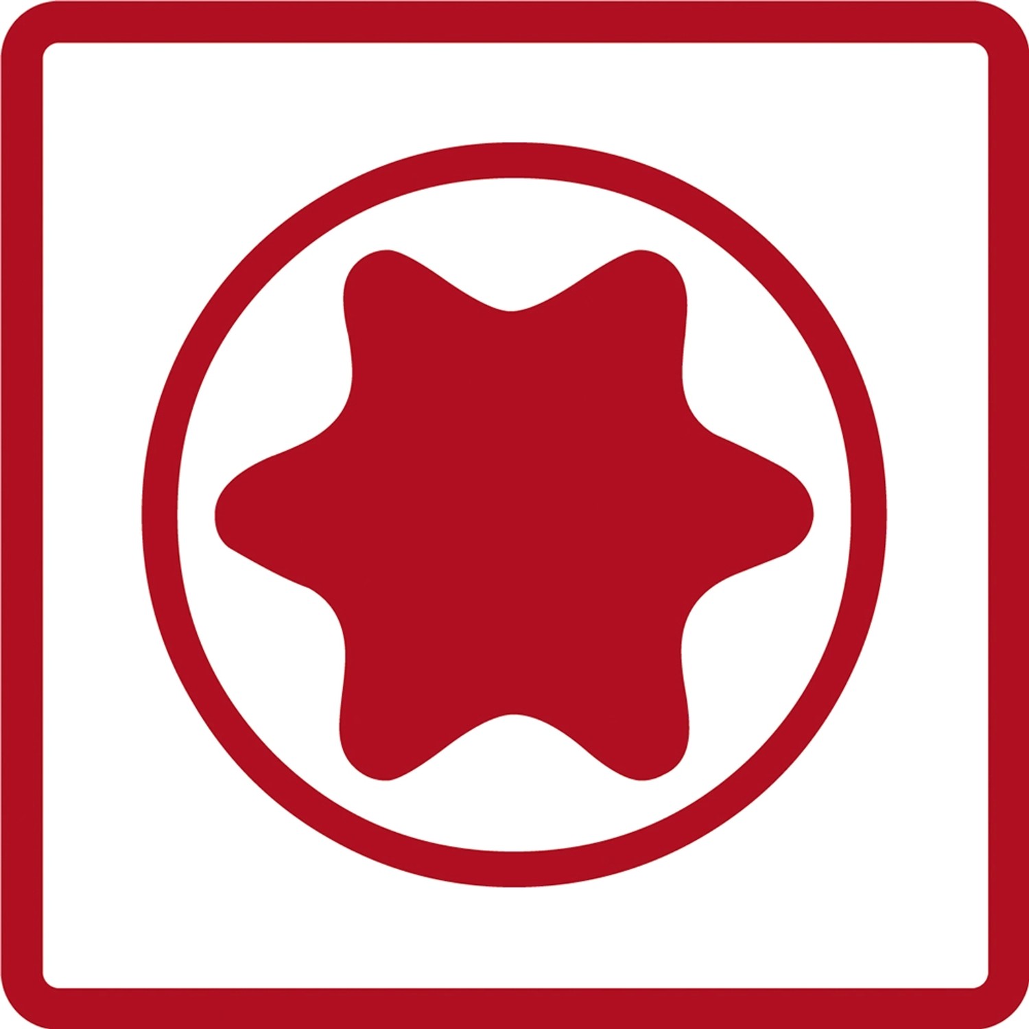 Symbol für Torx-Schraubendreher-Einsatz, rot, Teil des Gedore Steckschlüssel-Satzes