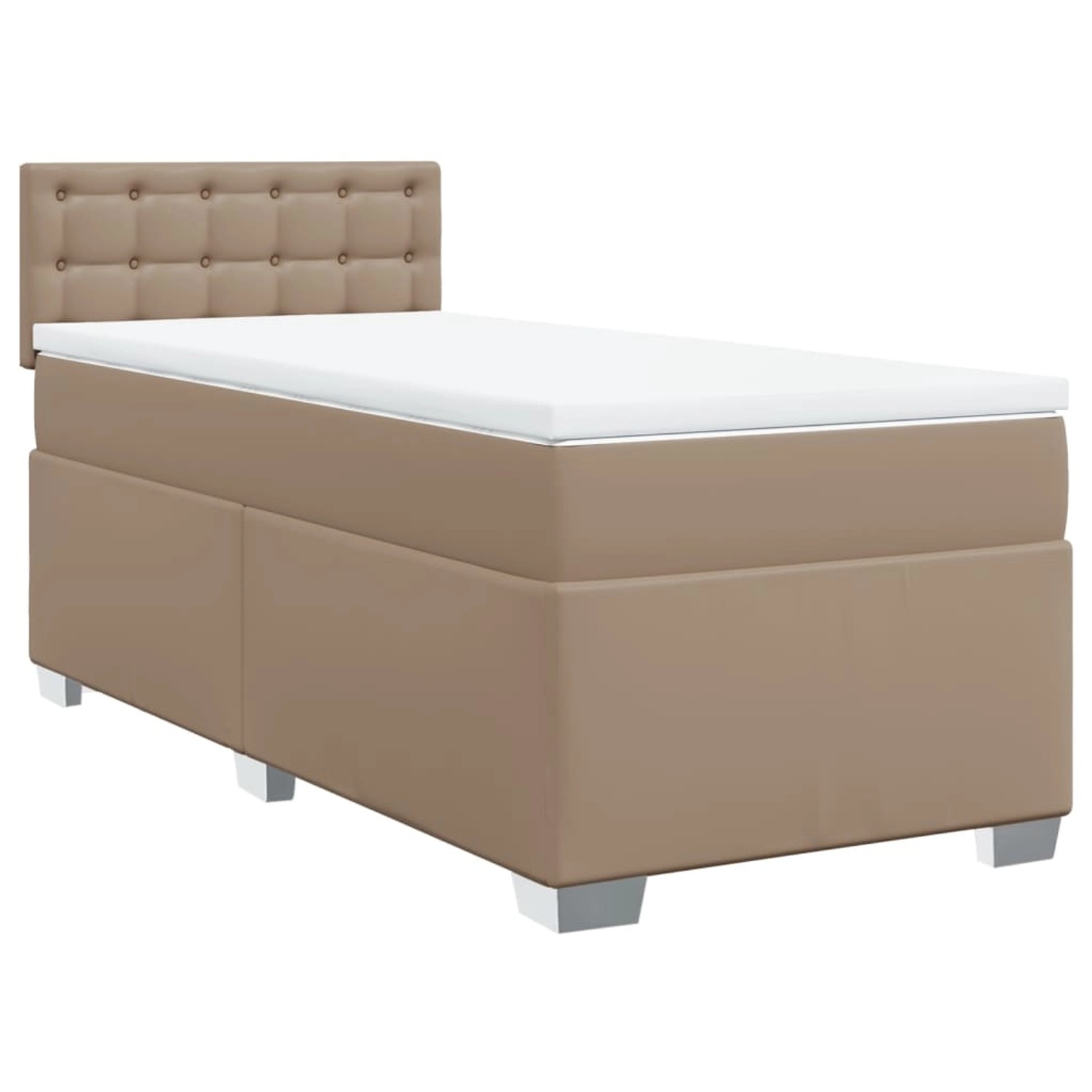 vidaXL Boxspringbett mit Matratze Cappuccino-Braun 90x190cm Kunstleder21056 günstig online kaufen