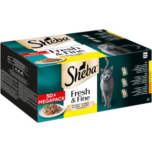 Sheba Katzen-Nassfutter Fresh & Fine In Sauce Multipack 3 Varietäten 50 x 50 g