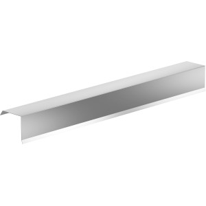 SDF Ortgangblech Zuschnitt, Alu-Natur, 225 mm x 2 m, für Dachrandabschluss und Wasserableitung.