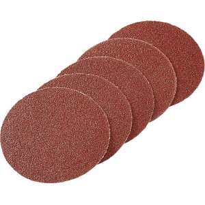 5er Set LUX Schleifauflagen Ø 125mm, Körnung 80 für Exzenterschleifer.