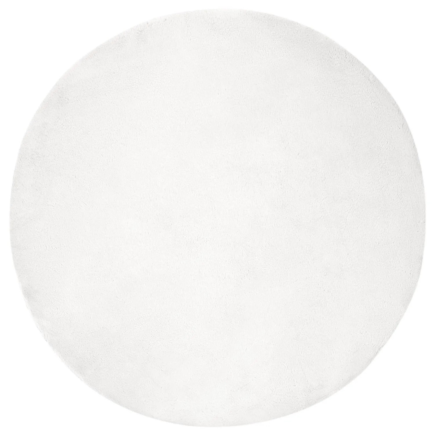 vidaXL Rutschfester Kunstfellteppich Olite Weiß Ø 100 cm Polyester 42021624