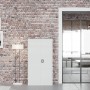 Weißer Jan Nowak Metallschrank 90x185x40 cm mit Zylinderschloss. Ideal für Akten im Büro.