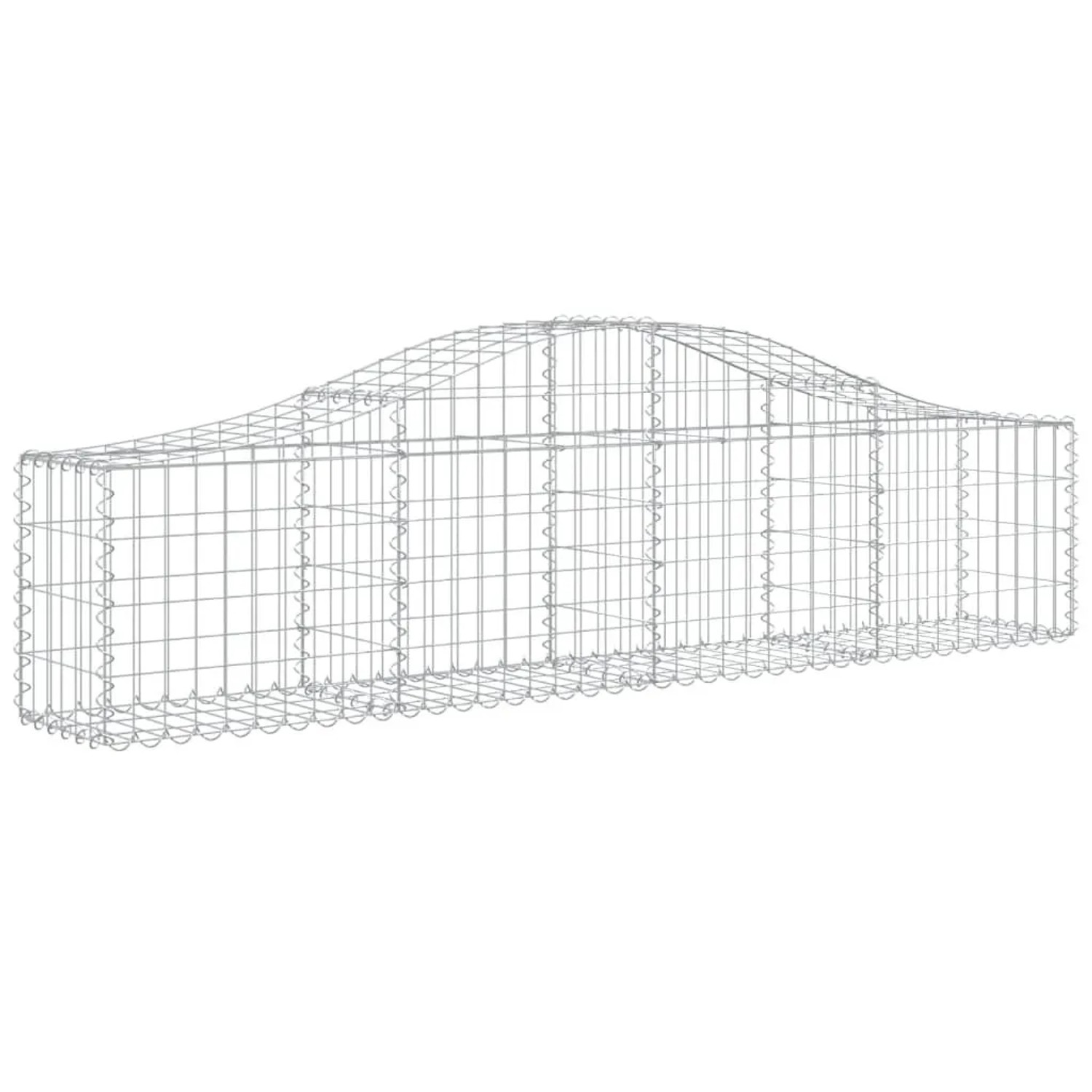 vidaXL Gabionen mit Hochbogen 9 Stk 200x30x40/60 cm Verzinktes Eisen 3145374