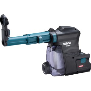 Makita Staubabsaugung DX12 für Multifunktionswerkzeuge mit transparentem Staubbehälter.