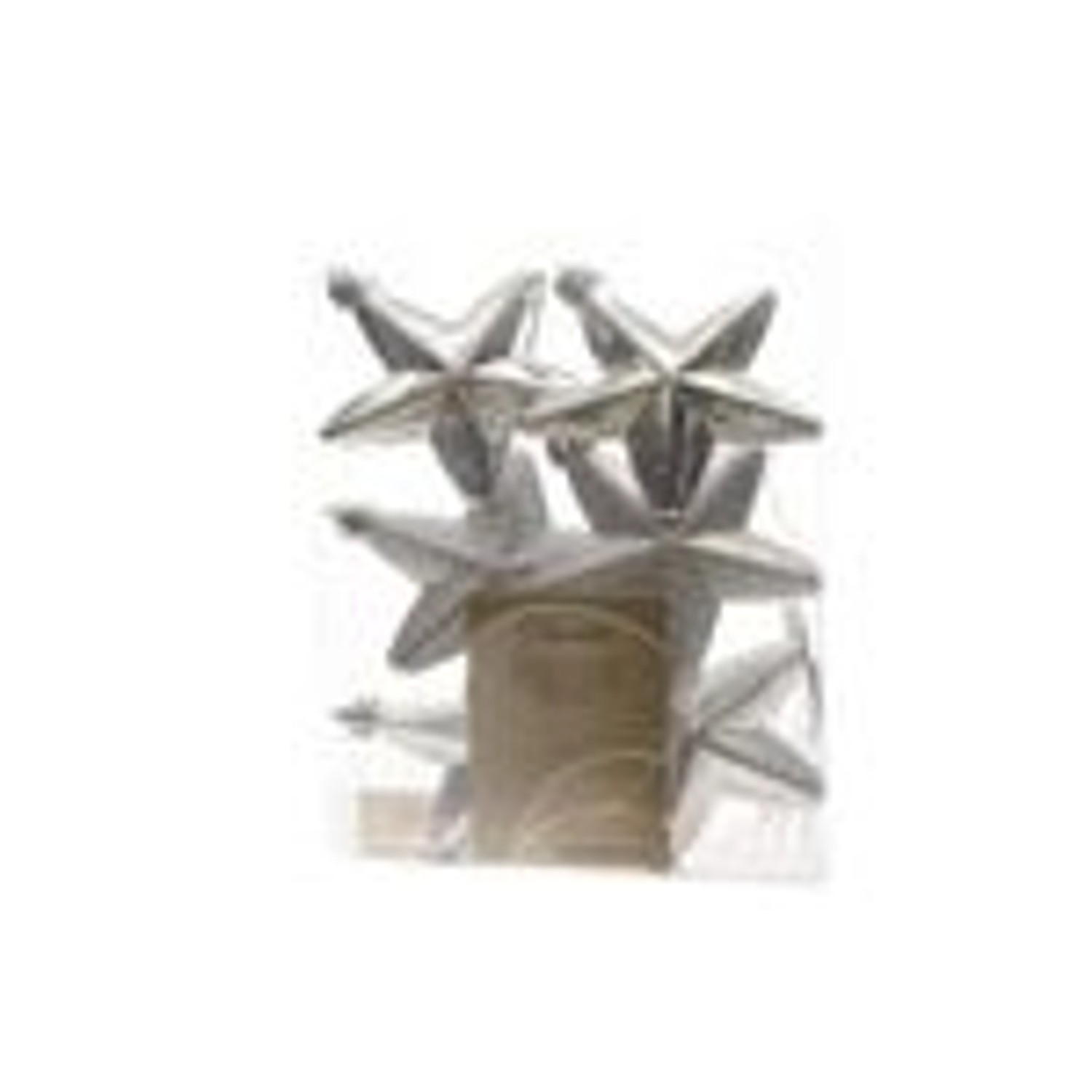 Kaemingk Stern Weihnachtskugeln Bruchfest Christbaumkugeln Silber 6 tlg