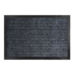Anthrazitfarbene KARAT Schmutzfangmatte Dura, 150x180 cm, rutschfeste Türmatte für Innen- und überdachte Außenbereiche.