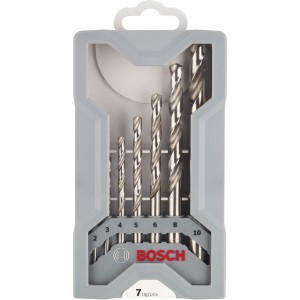 Bosch Stahlbohrer Set, 7-teilig, HSS-G, für präzise Bohrergebnisse in Stahl.