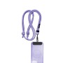 Fliederfarbenes Black Rock Universal Lanyard aus Textil mit Metallkarabiner und Smartphone-Hülle. Handy-Zubehör.