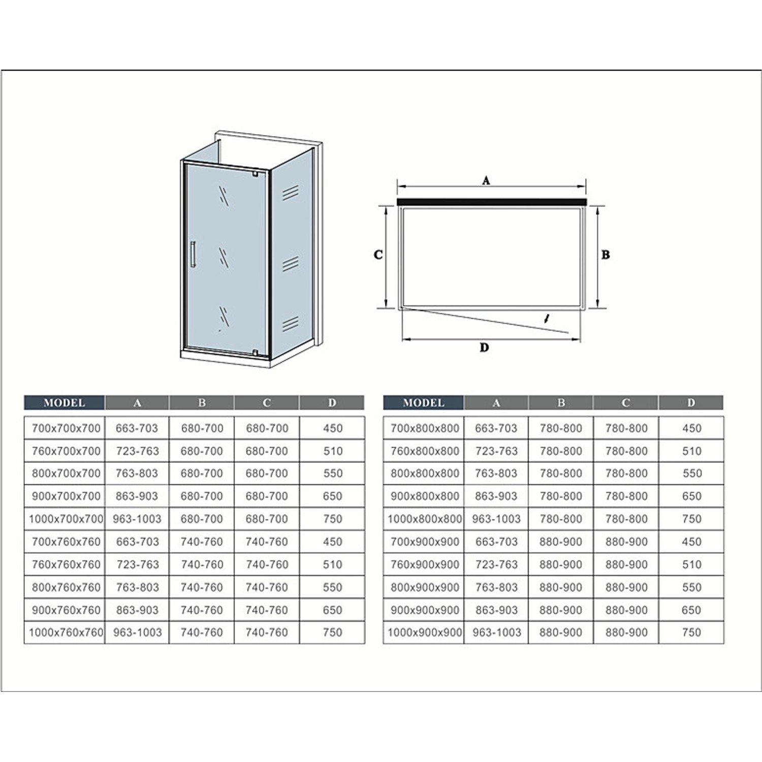 Duschparadies U-Kabine 90 x 90 x 90 cm U-Duschkabine Höhe 185cm Duschtür 5mm ESG Sicherheitsklarglas_10
