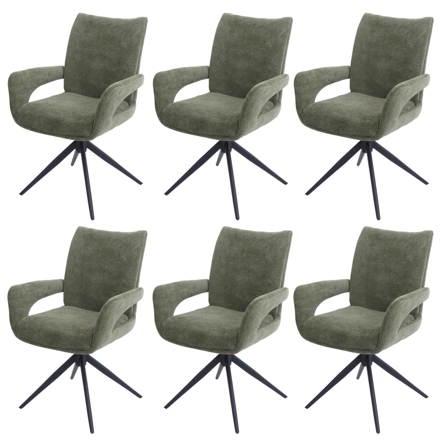 MCW Esszimmerstuhl O78 6er-Set Grün