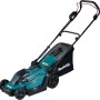 Makita Akku-Rasenmäher DLM330RM mit Akku und Ladegerät, ideal für kleine Gärten.