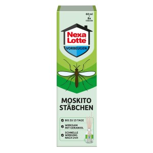 Nexa Lotte Moskito-Stäbchen, 8 Stück, zum Schutz vor Mücken und Insekten im Innenbereich.