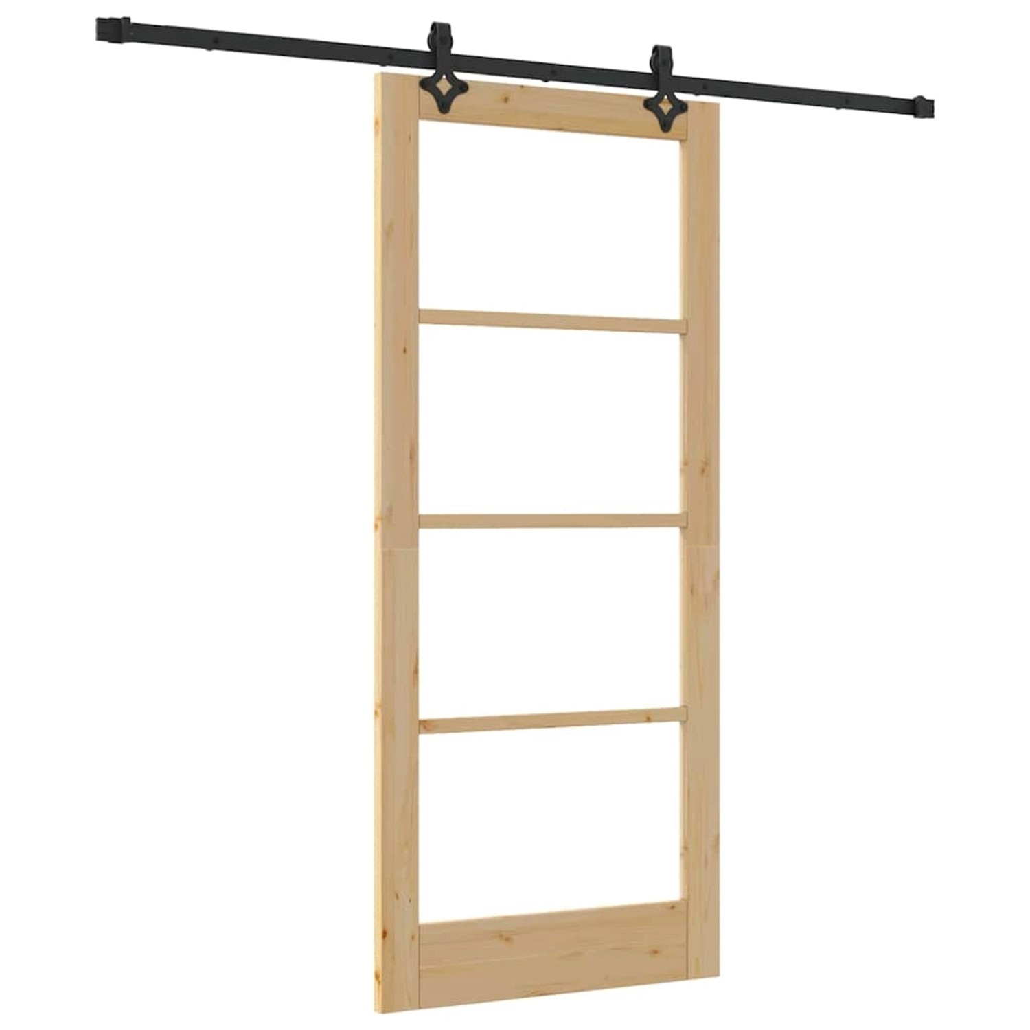 vidaXL Schiebetür Braun 86 x 198,5 cm Holz und Metall 3332311 günstig online kaufen
