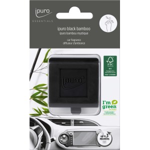 ipuro Autoduft Essentials Black Bamboo, Lufterfrischer für Auto mit Bambus-Duft.
