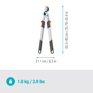 Gardena Astschere TeleCut Basic, teleskopierbare Hand-Heckenschere mit 42 mm Schnittstärke.