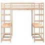 vidaXL Hochbett mit Schreibtisch & Leiter 160x200 cm Massivholz Kiefer 3284233_6
