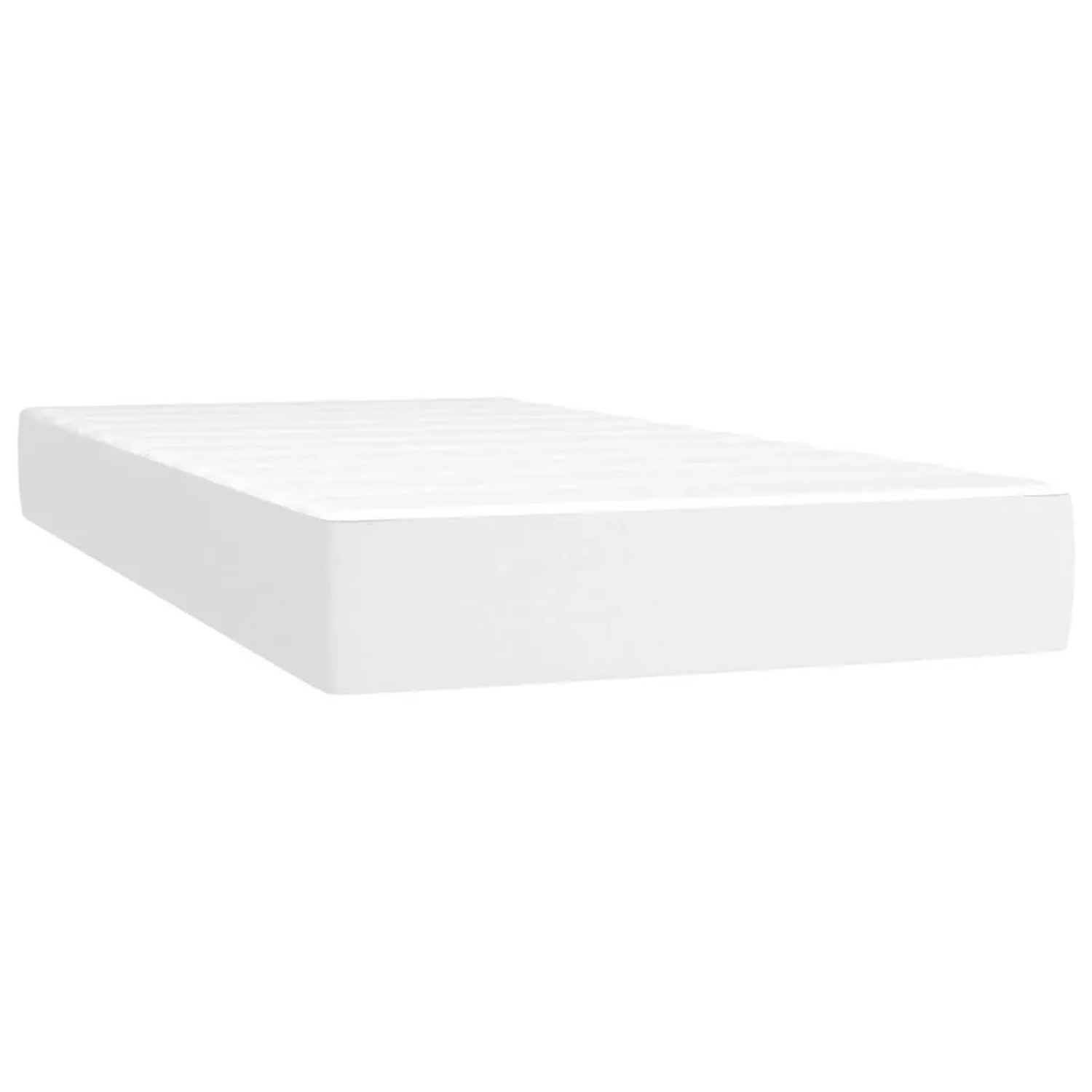 vidaXL Taschenfederkernmatratze Mittel Weiß 90x190x20 cm Kunstleder 347703