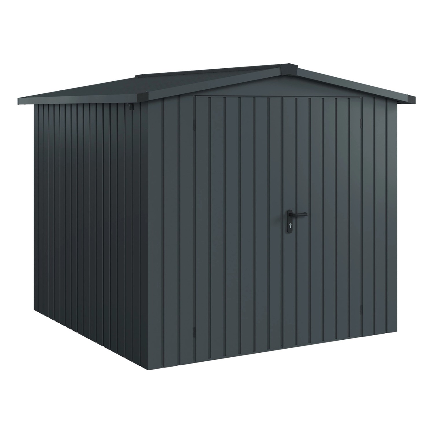 Hörmann EcoStar Gerätehaus Euroline Satteldach 2-flg 237 x 229 cm Anthrazit günstig online kaufen