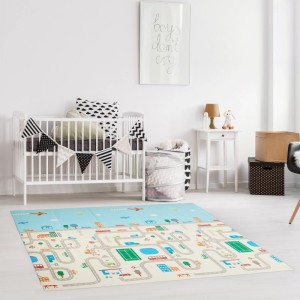Relaxdays Spielmatte XPE Schaumstoff PE Beschichtung Bunt Faltbar Abwaschbar 200 cm x 180 cm 1 kg