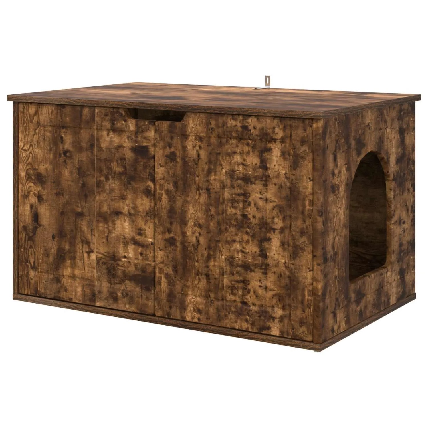 vidaXL Katzenhaus Geräucherte Eiche 85 x 55 x 50,5 cm Holzwerkstoff 8000721