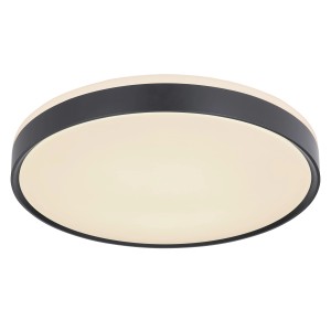 Runde LED-Deckenleuchte Sonny in Schwarz/Weiß, Ø 49 cm. Moderne Deckenlampe für Innenräume.