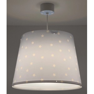 Blaue Dalber Deckenlampe Sterne für Kinderzimmer mit Sternenmuster.