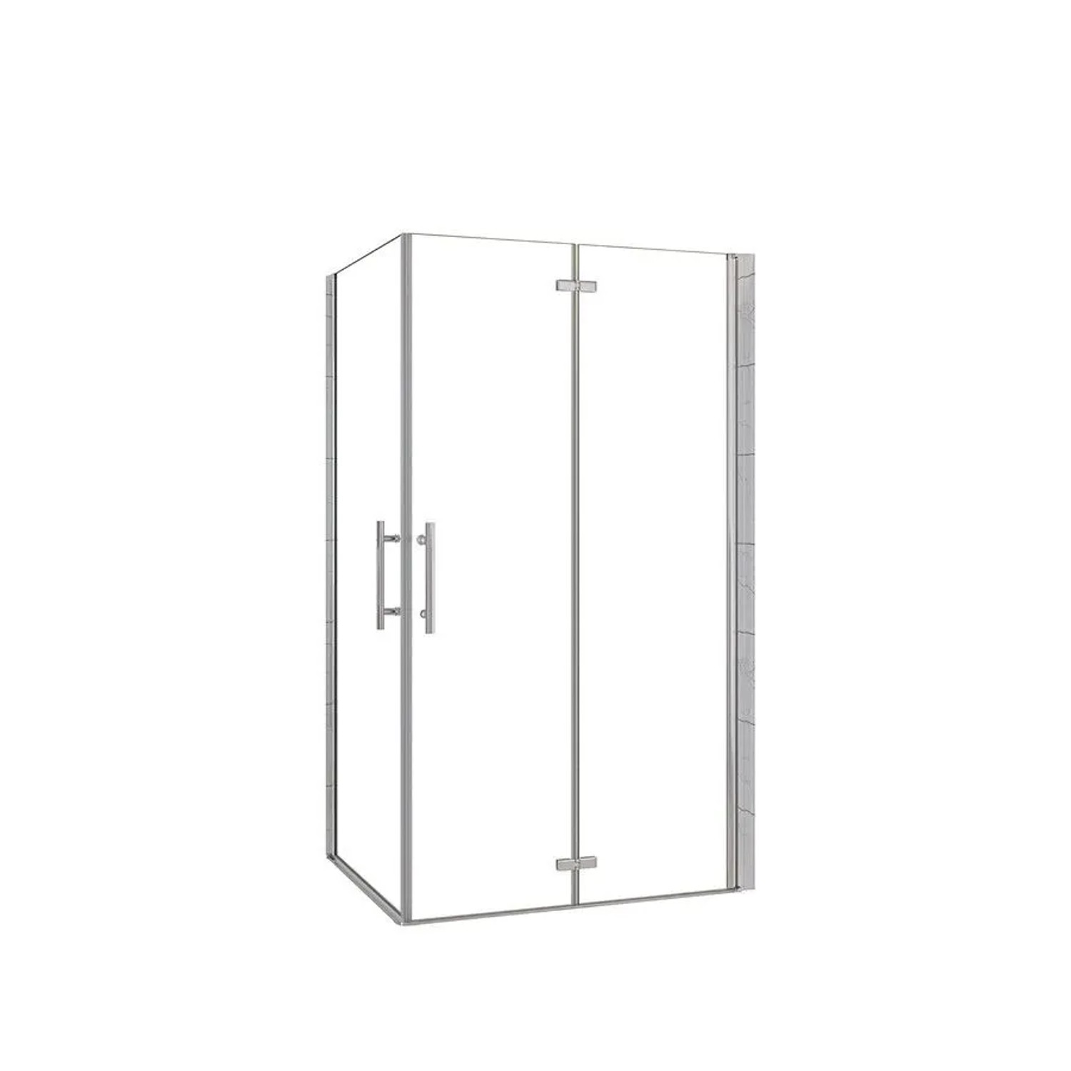 Duschparadies 76x100cm Eckeinstieg Duschkabine Duschabtrennung Duschtür Falttür x Drehtür 6mm Nano Glas H195cm