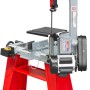 Holzmann Metallbandsäge BS115 400V mit rotem Fahrgestell für präzise Metallschnitte.