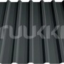 Dunkelgraues Trapezblech T20 für Holzbrüder Camping-Carport Ralf, Detailansicht.