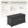 Tectake Auflagenbox Kuusamo, 253 L, Rattangeflecht, mit Rollen und Griff, Maße siehe Grafik.