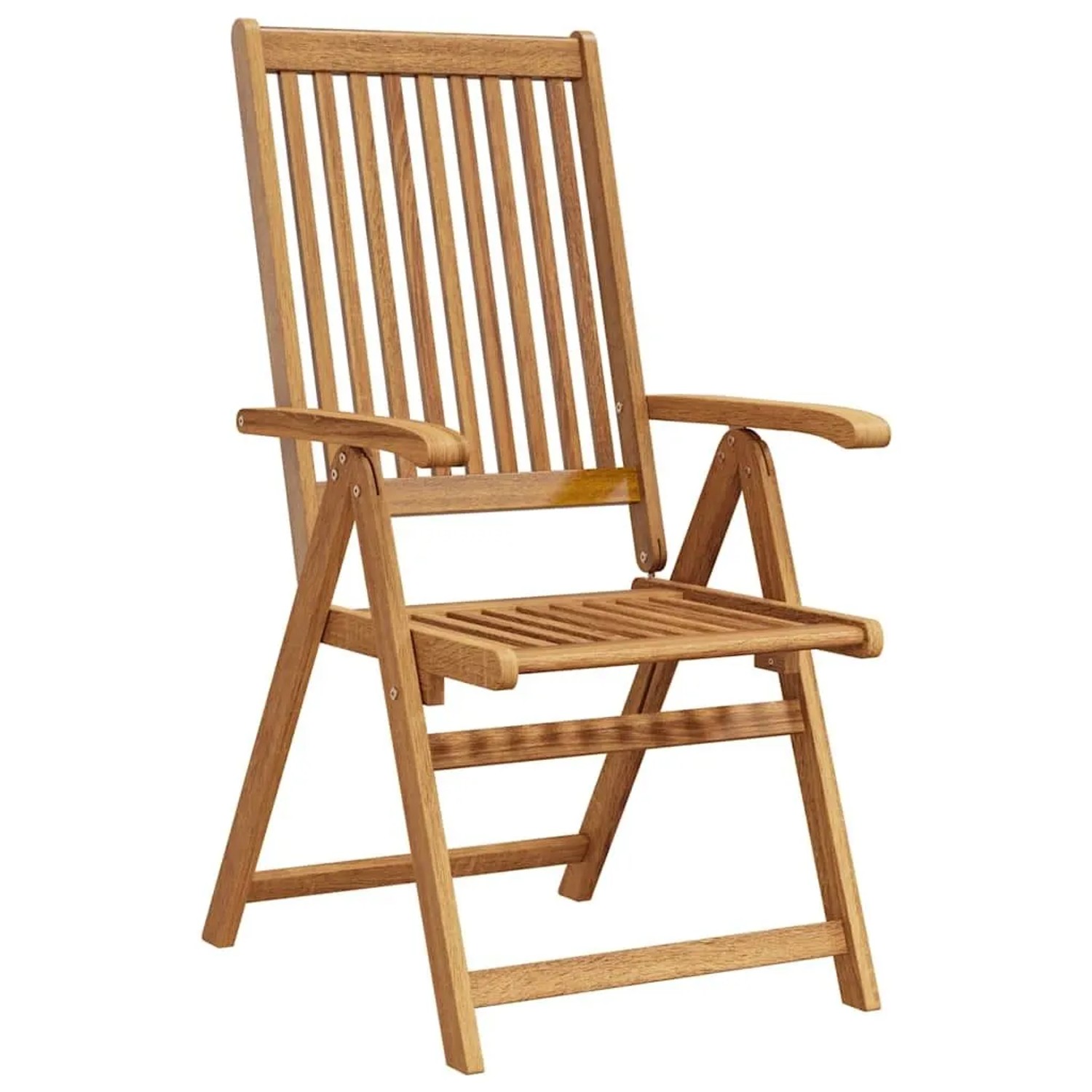 DELUKE Gartenstühle COLLI 2er Set Klappbar Akazie Massivholz Braun Gartenstuhl Holz Outdoorstühle Balkonstühle_5