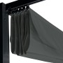 Detailansicht: Anthrazitfarbener Siena Garden Pavillon Sky mit stufenlos verstellbarem Dach.