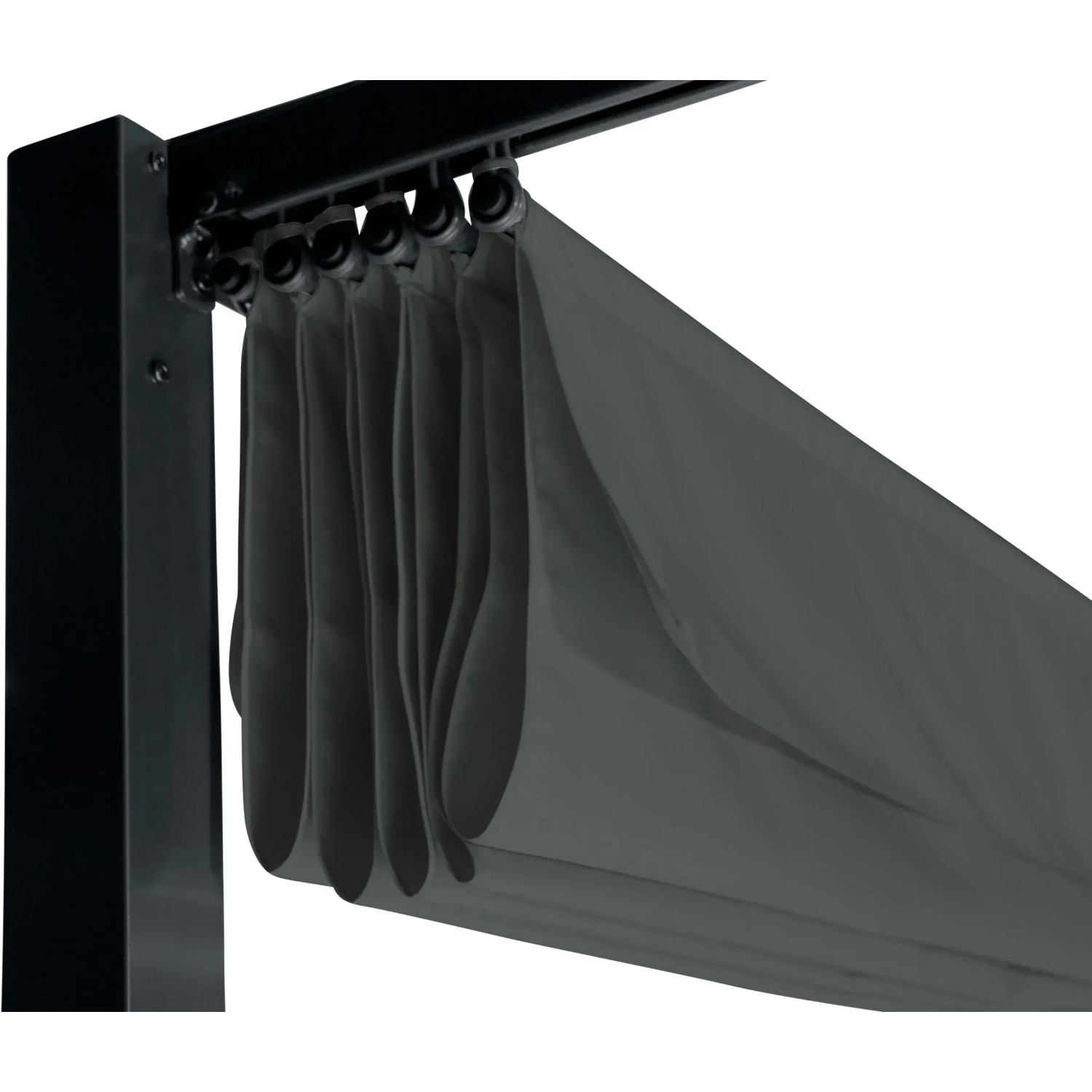 Detailansicht: Anthrazitfarbener Siena Garden Pavillon Sky mit stufenlos verstellbarem Dach.