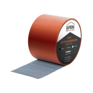 Daprona Butylband, 10m x 100mm, alu ziegelrot. Dichtband für Reparaturen und Abdichtungen.