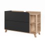 Vicco Waschbeckenunterschrank Karen, Sonoma/Anthrazit, 100 cm breit, mit Türen und Schubladen.
