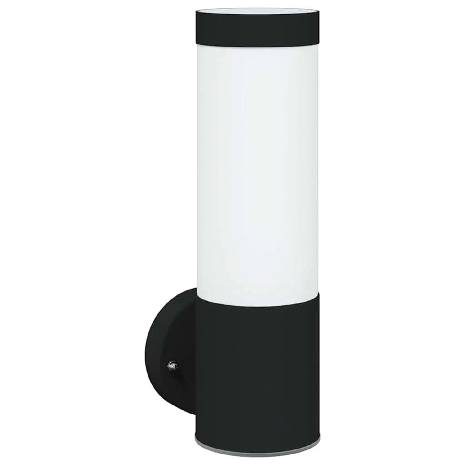vidaXL Außenwandleuchte Schwarz 12 x 8,5 x 27 cm Edelstahl und Plastik 4005935
