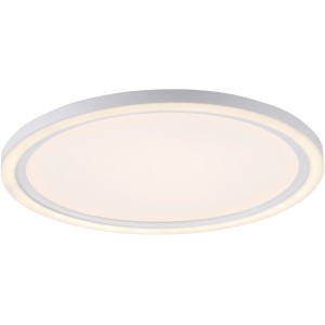 Weiße LED Deckenleuchte Just Light Bedging, Ø 40cm, rundes Panel für Wohnraumbeleuchtung.