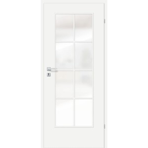 Weiße Classen Zimmertür mit Glaseinsatz, 61x198,5 cm, DIN links.