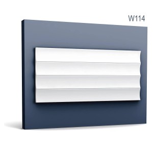 ORAC DECOR W114-Box: 3D Wandpaneele, 10 Zierleisten (20 m), weiß, für Wandgestaltung.