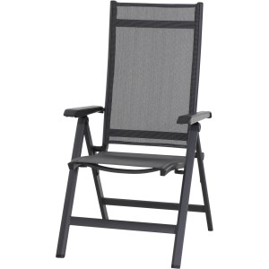 Siena Garden Klappsessel Tesoro, anthrazitfarbenes Alu-Gestell mit Ranotex-Gewebe. Gartenstuhl für Balkon & Terrasse.